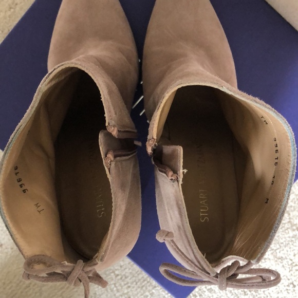 Stuart Weitzman Grandiose suede tie-back booties - Picture 6 of 8